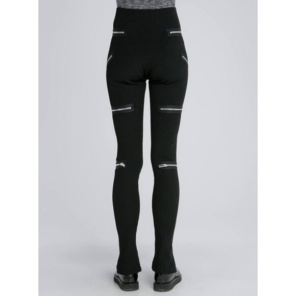 Christopher Kane Ribbed Jersey Zipper Trouser Black Size 6 - Picture 3 of 10